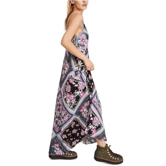 Free People Stevie Print Maxi Slip Dress Size Small - Picture 9 of 11
